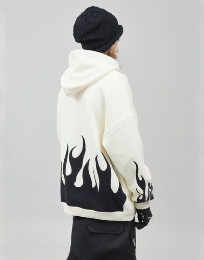 Hoodie Water Resistant Fire White