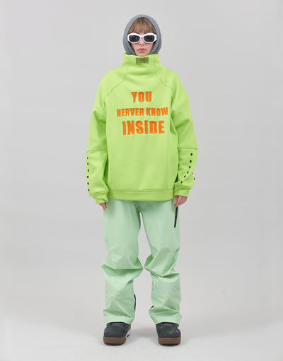 Hoodie Water Resistant Inside Lime Fluo