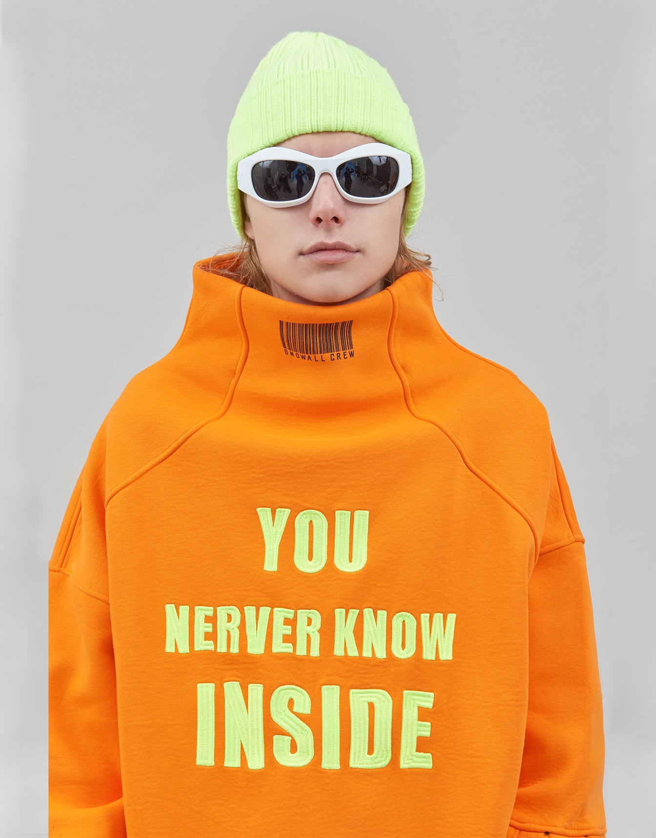 Hoodie Water Resistant Inside Orange