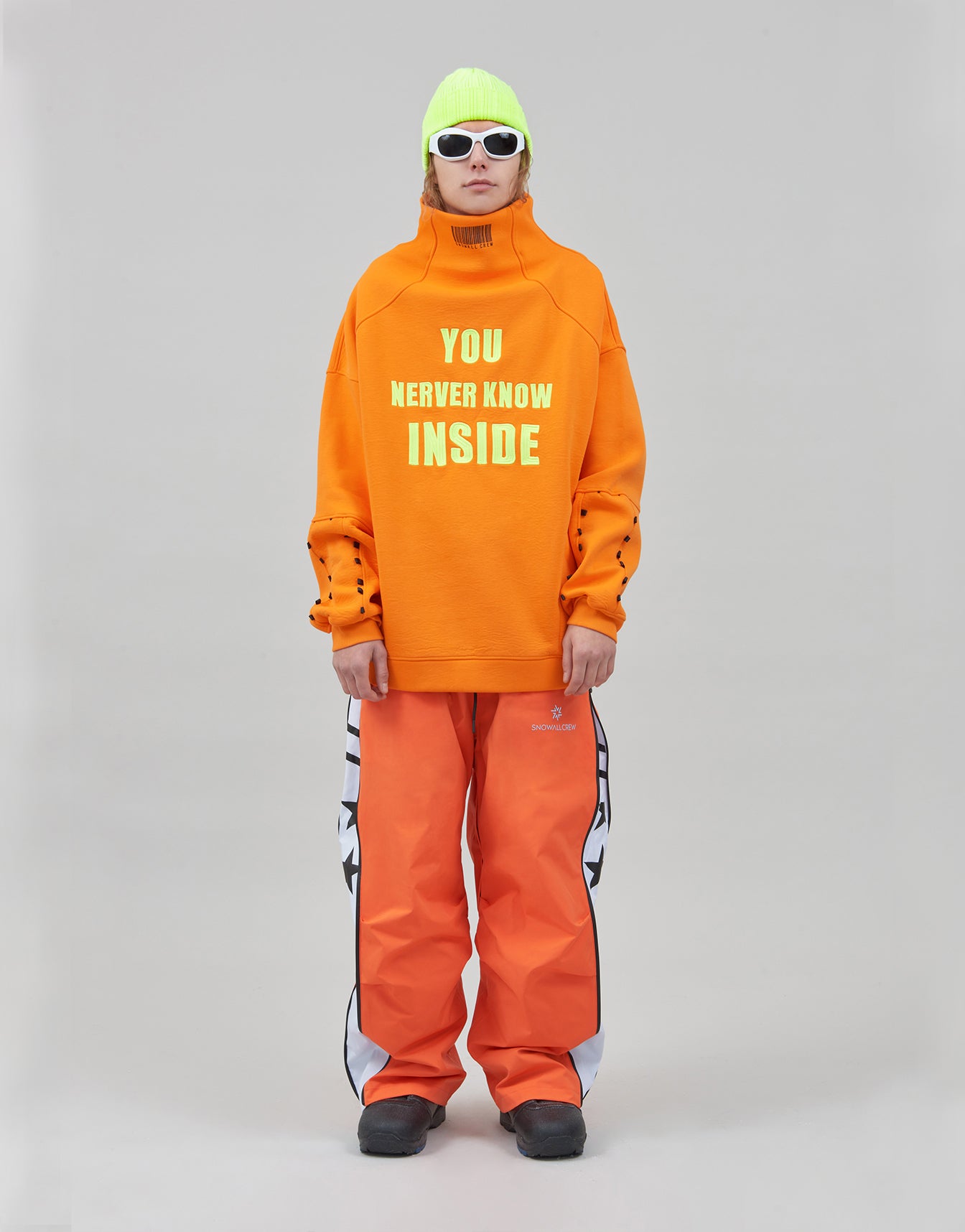 Hoodie Water Resistant Inside Orange