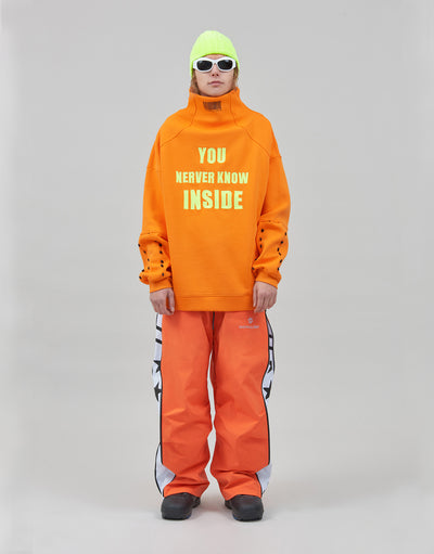 Hoodie Water Resistant Inside Orange