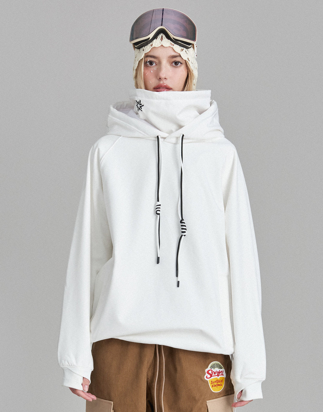 スノーボード 212 HIGH NECK HOODIE JACKET ARMY Hoodie Waterproof Crew – Technical Hoodie with Jacket-Level